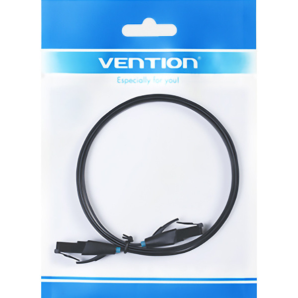 Патч-корд Vention прямой UTP cat.6, RJ45 - 1,5м. плоский Черный Vention IBJBG