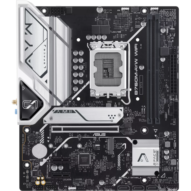Материнская плата ASUS B760M-AYW WIFI-SI (90MB1FK0-M0UBY0) Материнская плата ASUS B760M-AYW WIFI-SI (90MB1FK0-M0UBY0)