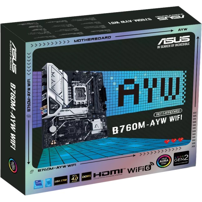 Материнская плата ASUS B760M-AYW WIFI-SI (90MB1FK0-M0UBY0) Материнская плата ASUS B760M-AYW WIFI-SI (90MB1FK0-M0UBY0)