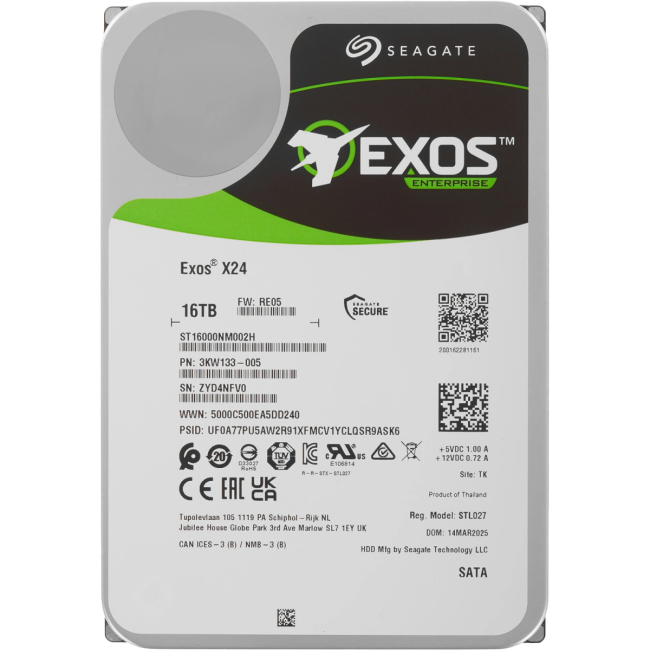 Жесткий диск Seagate Exos X24 16Tb ST16000NM002H Жесткий диск Seagate Exos X24 16Tb ST16000NM002H