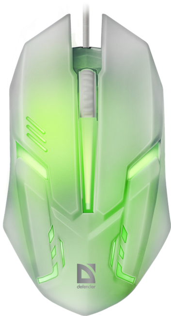 Defender Проводная оптическая мышь Сyber MB-560L 7цветов,3кнопки,1200dpi,белый Defender Сyber MB-560L белый