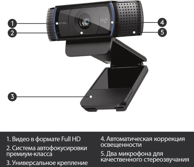 Веб-камера Logitech 960-000998 Веб-камера Logitech 960-000998