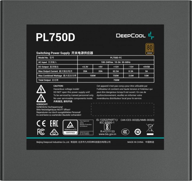 Блок питания Deepcool PL750D Блок питания Deepcool PL750D