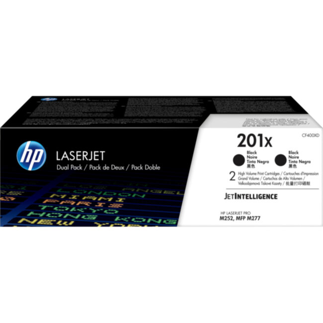 Тонер-картридж набор из 2 шт HP LaserJet 201X 2-pack High Yield Black (CF400XD)