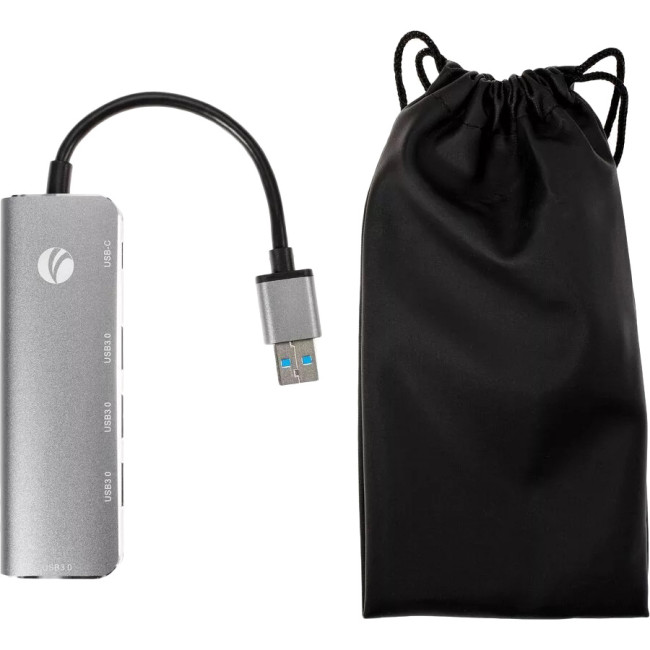 Адаптер концентратор Type-C --> 4 port USB3.0 HUB+PD, Alum Shell  VCOM <CU4383> VCOM CU4383