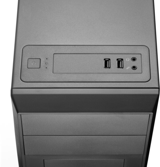 Корпус c блоком питания 450 Ватт Foxline FL-302-FZ450