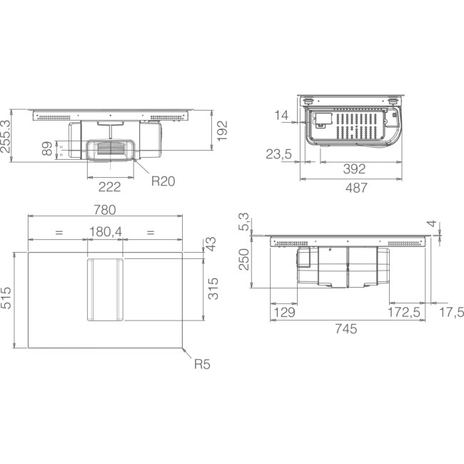 Варочная панель с вытяжкой ELICA Elica NIKOLATESLA ALPHA B BL/A/78-PRF0193270