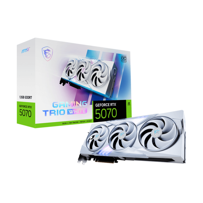 Видеокарта MSI GeForce RTX 5070 12G GAMING TRIO OC WHITE Видеокарта MSI GeForce RTX 5070 12G GAMING TRIO OC WHITE