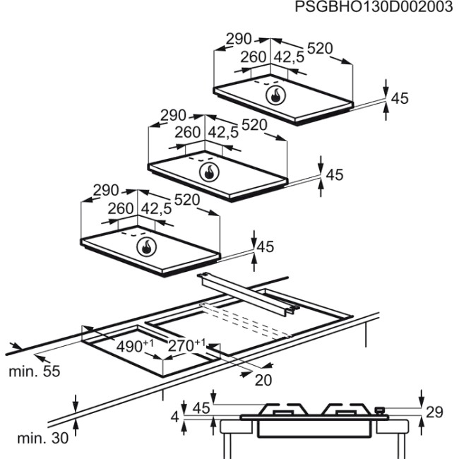 Домино ELECTROLUX Electrolux EGC3322NVK Домино ELECTROLUX Electrolux EGC3322NVK