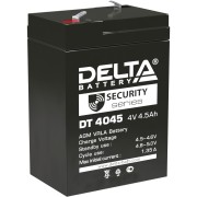 Батарея DELTA серия DT, DT 4045, напряжение 4В, емкость 4.5Ач (разряд 20 часов),  макс. ток разряда (5 сек.) 60А, макс. ток заряда 1.35А, свинцово-кислотная типа AGM, клеммы F1, ДxШxВ 70х47х101мм., вес 0.5кг., срок службы 5 лет. Delta DT 4045 (4V / 4.5Ah)