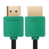 Greenconnect Кабель SLIM 0.3m HDMI 2.0, зеленые коннекторы Slim, OD3.8mm, HDR 4:2:2, Ultra HD, 4K 60 fps 60Hz, 3D, AUDIO, 18.0 Гбит/с, 32/32 AWG, GCR-51578 Greenconnect HDMI (m) - HDMI (m) 0.3м