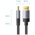 Кабель Vention DisplayPort v2.1 20M/20M - 3м Тканевая оплетка Vention HGBHI Кабель Vention DisplayPort v2.1 20M/20M - 3м Тканевая оплетка Vention HGBHI