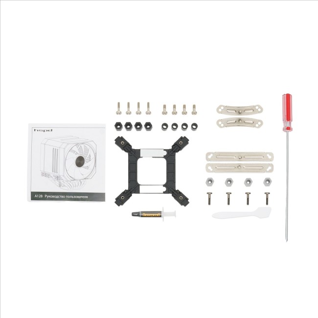 Кулер для процессора HSPD CPU Cooler A128-WHA WHITE ARGB cover