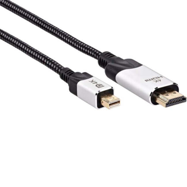 Кабель-переходник miniDisplayPort M-> HDMI M 4K@60Hz 1.8m VCOM (CG615M-1.8M) VCOM CG615M-1.8