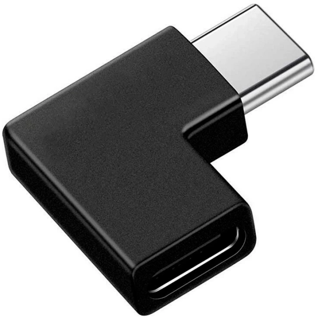 GCR Переходник USB 3.1 (USB 3.2 Gen 2) TypeC, M/F угловой L-типа, черный, 100W/5А, 10 Гбит/с, 4K, GCR-54944 Greenconnect GCR-54944
