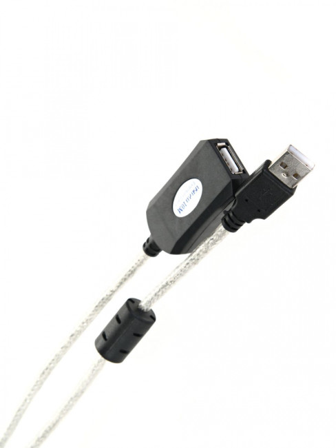 Кабель-адаптер USB2.0-repeater, удлинительный активный <Am-->Af> 10м VCOM <VUS7049-10M> VCOM USB 2.0 Type-AM - USB 2.0 Type-AF 10м
