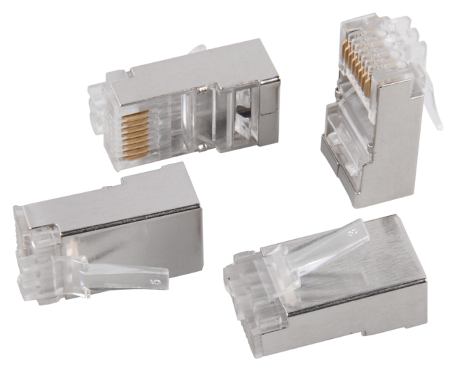 Разъём RJ-45 FTP для кабеля кат.5Е, 8P8C ITK CS3-1C5EF Разъём RJ-45 FTP для кабеля кат.5Е, 8P8C ITK CS3-1C5EF