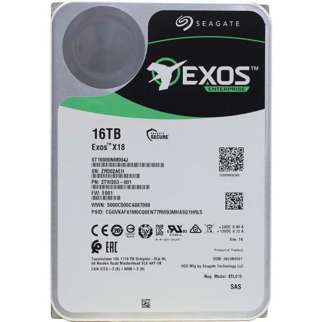 Жесткий диск Seagate Exos X18 16TB (ST16000NM004J)