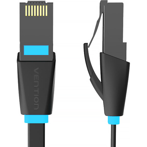 Патч-корд Vention прямой UTP cat.6, RJ45 - 2м. плоский Черный Vention IBJBH