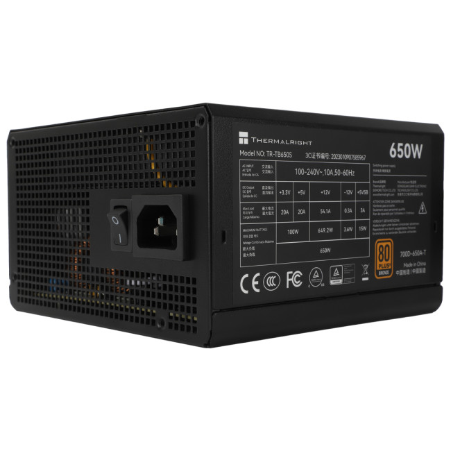 Блок питания 650W Thermalright TR-TB650S 650W 80+ Bronze Блок питания 650W Thermalright TR-TB650S 650W 80+ Bronze