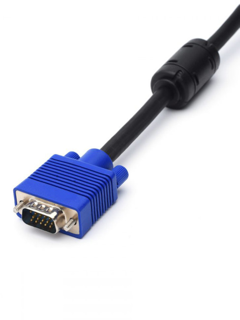 Кабель VGA 1.8 м (Full HD 1080p, черно-синий, в пакете) ATcom VGA (m) - VGA (m) 1.8 м
