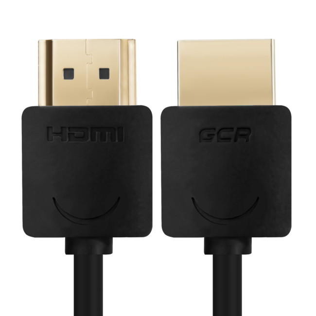 Greenconnect Кабель SLIM 0.5m HDMI 2.0, черный Slim, OD3.8mm, HDR 4:2:2, Ultra HD, 4K 60 fps 60Hz, 3D, AUDIO, 18.0 Гбит/с, 32/32 AWG, GCR-51592 Greenconnect HDMI (m) - HDMI (m) 0.5м