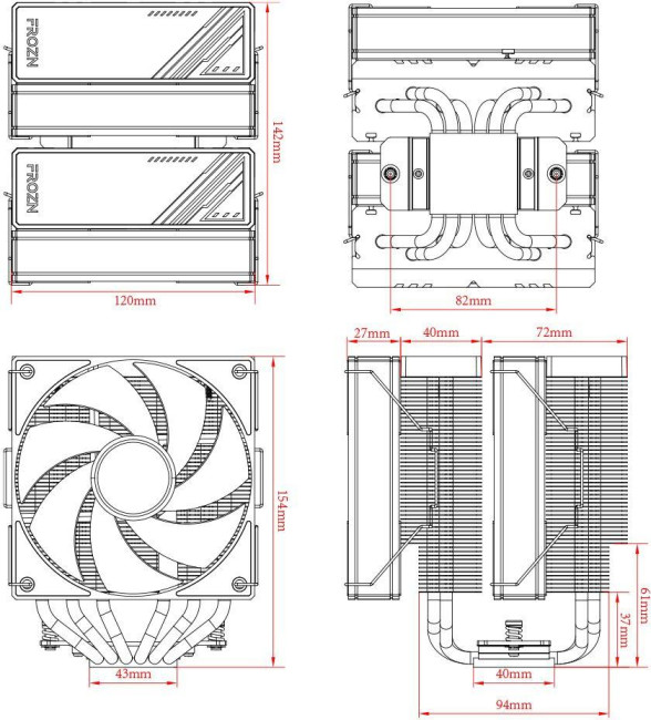 Устройство охлаждения(кулер) ID-COOLING FROZN A620 ARGB Устройство охлаждения(кулер) ID-COOLING FROZN A620 ARGB