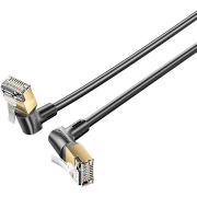 Патч-корд Vention прямой STP cat.8, RJ45 угол 360 - 2м. Черный Vention IKLBH