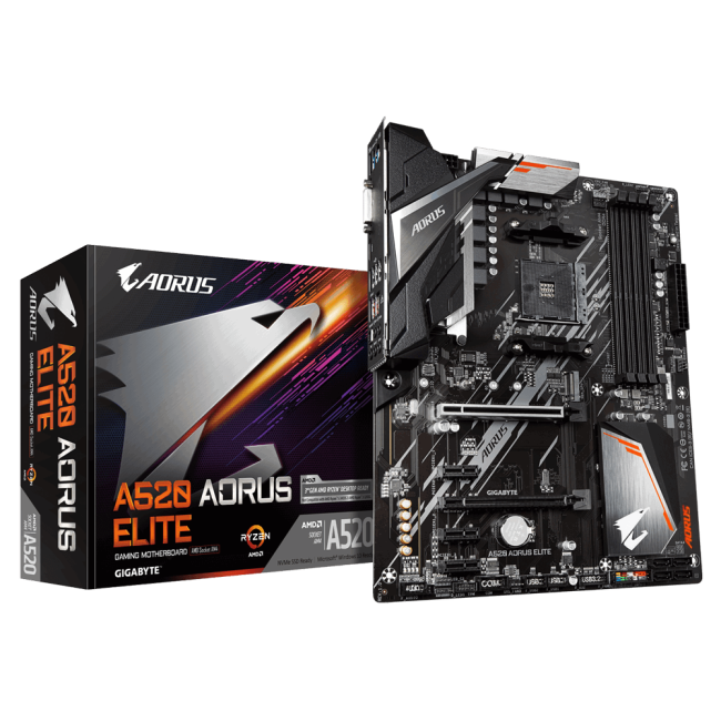 Материнская плата Gigabyte A520 AORUS ELITE (rev. 1.0) Материнская плата Gigabyte A520 AORUS ELITE (rev. 1.0)