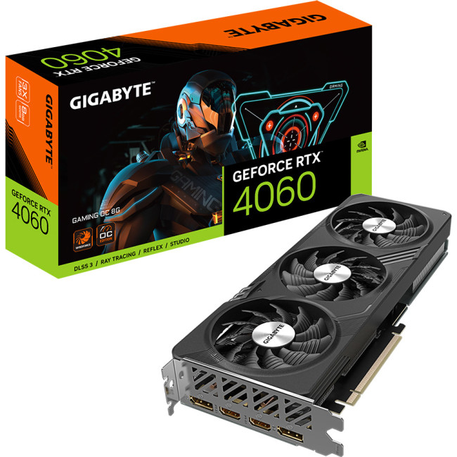 Видеокарта GIGABYTE GeForce RTX 4060 GAMING OC 8G (GV-N4060GAMING OC-8GD) Видеокарта GIGABYTE GeForce RTX 4060 GAMING OC 8G (GV-N4060GAMING OC-8GD)