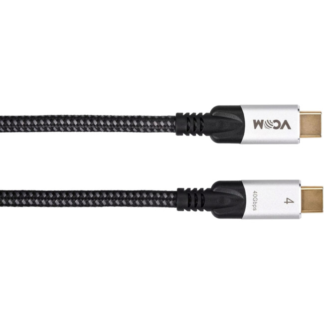 Кабель USB4 TypeC(M)--TypeC(M), 5K@60Hz, 40GBps, PD 240W, 5A, VCOM, 1.2м <CU560-1.2M> Кабель VCOM USB Type-C M/USB Type-C M (CU560-1.2M)