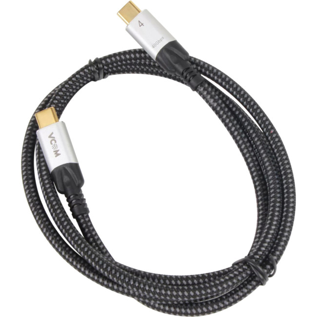 Кабель USB4 TypeC(M)--TypeC(M), 5K@60Hz, 40GBps, PD 240W, 5A, VCOM, 1.2м <CU560-1.2M> Кабель VCOM USB Type-C M/USB Type-C M (CU560-1.2M)