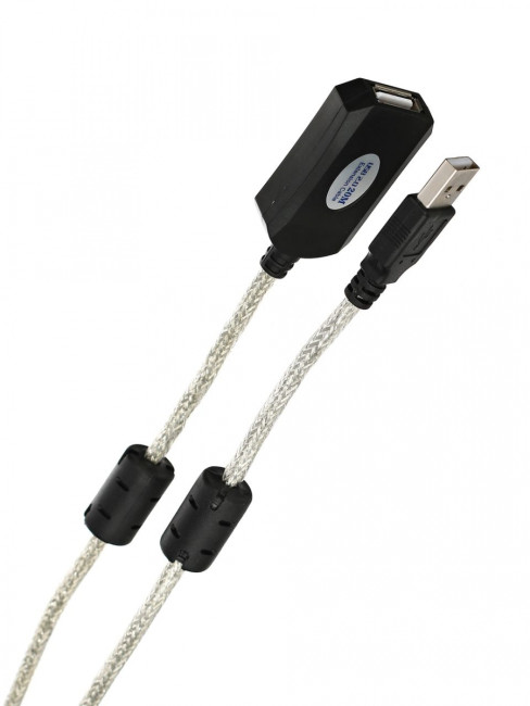 Кабель-адаптер USB2.0-repeater, удлинительный активный <Am-->Af> 15м VCOM <VUS7049-15M> VCOM USB 2.0 Type-AM - USB 2.0 Type-AF 15м