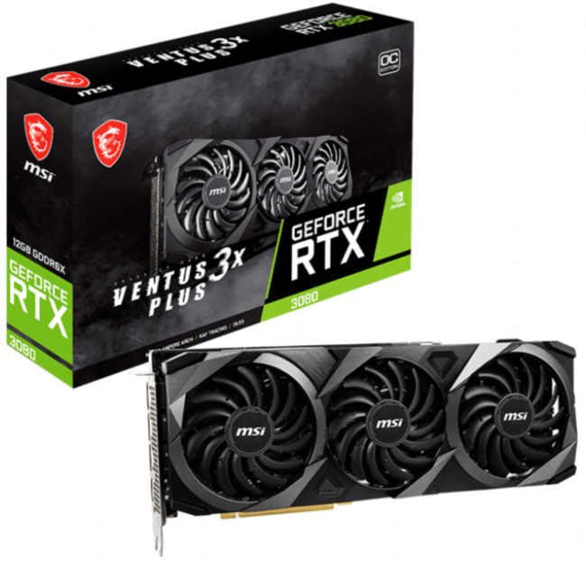 Видеокарта MSI GeForce RTX 3080 VENTUS 3X PLUS 12G OC LHR Видеокарта MSI GeForce RTX 3080 VENTUS 3X PLUS 12G OC LHR