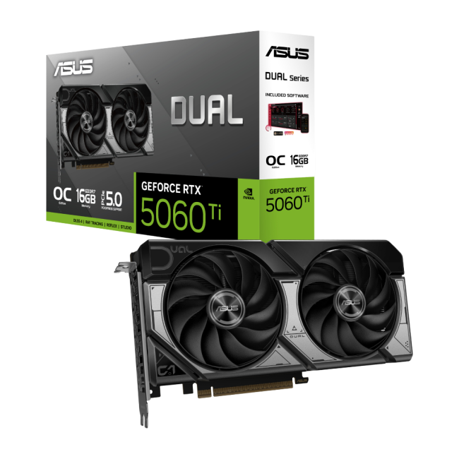 Видеокарта ASUS Dual GeForce RTX 5060 Ti 16GB GDDR7 OC Edition Видеокарта ASUS Dual GeForce RTX 5060 Ti 16GB GDDR7 OC Edition
