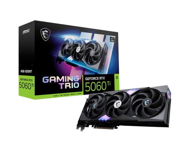 Видеокарта MSI GeForce RTX 5060 Ti 8G GAMING TRIO Видеокарта MSI GeForce RTX 5060 Ti 8G GAMING TRIO