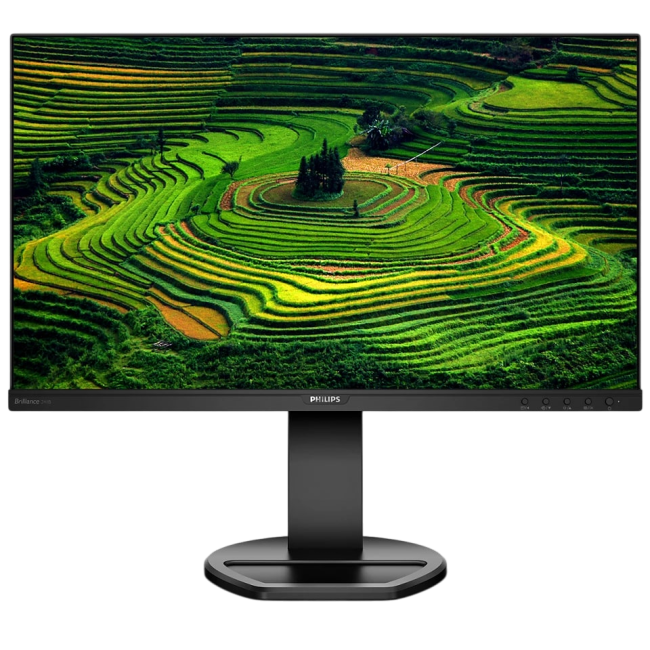 Монитор Philips 241B8QJEB (00/01) 23,8'', 1920x1080, IPS, 75Hz, 50M:1, 250cd, 5ms, VGA, 2*HDMI 2.0, DP 1.2, 4*USB, Speakers , Height adj 150, pivot, VESA 100, 3Y, Black Philips 241B8QJEB (00/01)