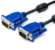 Кабель VGA 3 m (2 феррита, черно-синий, в пакете) ATcom VGA (m) - VGA (m) 3 м Кабель VGA 3 m (2 феррита, черно-синий, в пакете) ATcom VGA (m) - VGA (m) 3 м