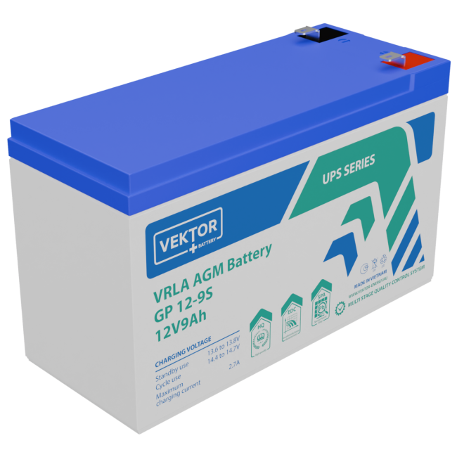 Батарея Vektor Battery серия GP , GP 12-9S, напряжение 12В, емкость 9Ач (разряд 20 часов), емкость 8,36Ач (разряд 10 часов), макс. ток разряда (5 сек.) 90А, макс. ток заряда 2,7A, свинцово-кислотная типа AGM, клеммы Т2, ДxШxВ 151x65x99.5 мм., вес 2,55кг., Батарея Vektor Battery серия GP , GP 12-9S, напряжение 12В, емкость 9Ач (разряд 20 часов), емкость 8,36Ач (разряд 10 часов), макс. ток разряда (5 сек.) 90А, макс. ток заряда 2,7A, свинцово-кислотная типа AGM, клеммы Т2, ДxШxВ 151x65x99.5 мм., вес 2,55кг.,