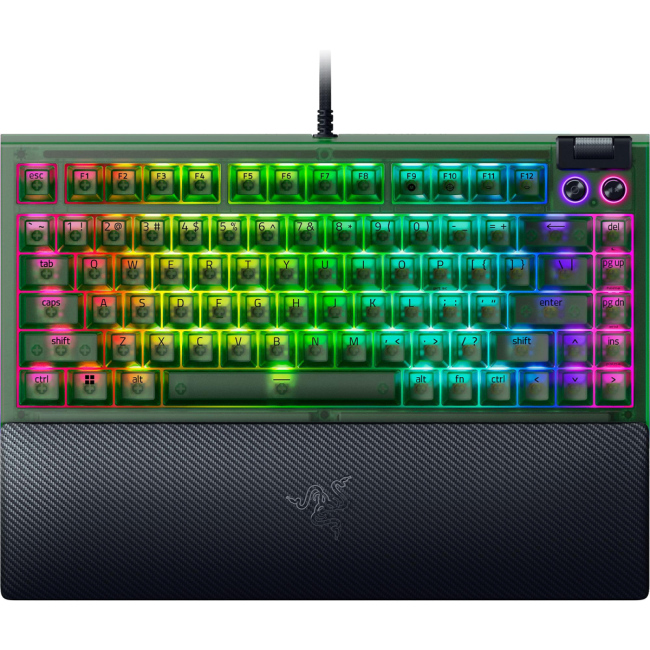 Игровая клавиатура Razer BlackWidow V4 75% - Phantom Green Ed. - US Layout Razer RZ03-05003300-R3M1 Игровая клавиатура Razer BlackWidow V4 75% - Phantom Green Ed. - US Layout Razer RZ03-05003300-R3M1