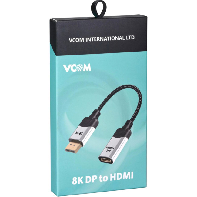 Адаптер DisplayPort(M) ---> HDMI(F) 0.15m 8K@60Hz VCOM <CG6218M-0.15> VCOM CG6218M-0.15 Адаптер DisplayPort(M) ---> HDMI(F) 0.15m 8K@60Hz VCOM <CG6218M-0.15> VCOM CG6218M-0.15