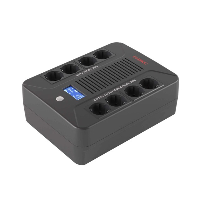 Линейно-интерактивный ИБП ДКС серии Info PDU, 1000 ВА/720 Вт, 1/1,8xSchuko, LCD, 1x9Aч DKC INFOPDU1000LCD