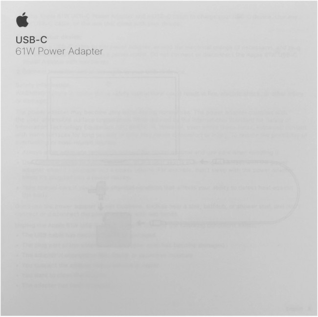 Блок питания Apple MRW22ZM/A Блок питания Apple MRW22ZM/A