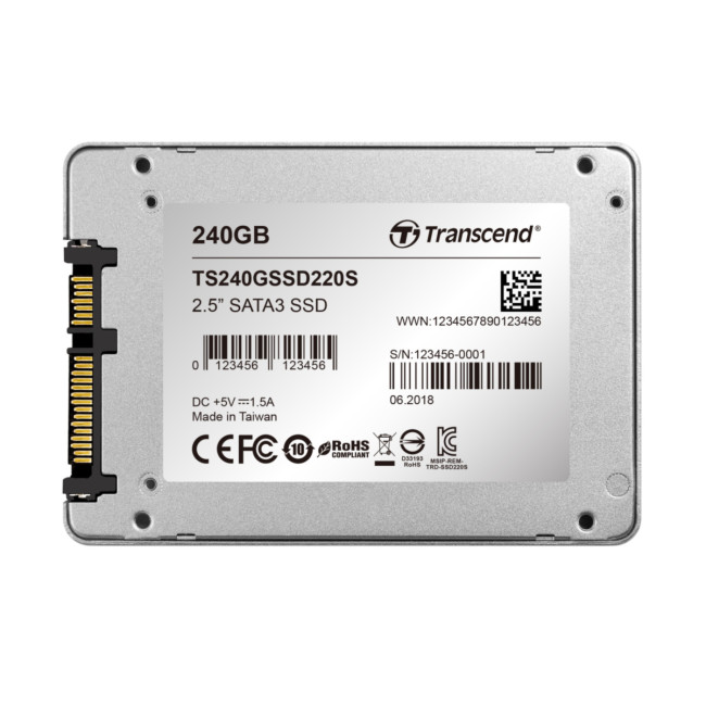 Твердотельный накопитель Transcend SSD220S TS240GSSD220S Твердотельный накопитель Transcend SSD220S TS240GSSD220S