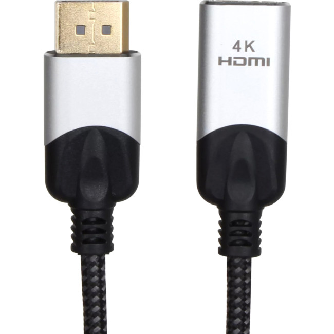 Адаптер DisplayPort(M) ---> HDMI(F) 0.15m 4K@60Hz VCOM <CG621M-0.15> VCOM CG621M-0.15