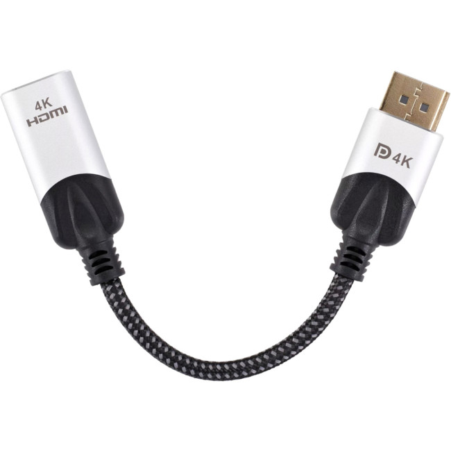 Адаптер DisplayPort(M) ---> HDMI(F) 0.15m 4K@60Hz VCOM <CG621M-0.15> VCOM CG621M-0.15