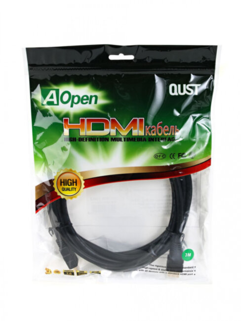 Кабель HDMI 19M/M ver 2.0, 3М  Aopen <ACG711-3M> AOpen HDMI (m) - HDMI (m) 3м Кабель HDMI 19M/M ver 2.0, 3М  Aopen <ACG711-3M> AOpen HDMI (m) - HDMI (m) 3м