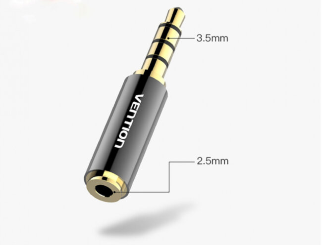 Переходник Vention Jack 2.5 mm F/3.5mm M Vention micro jack 2.5 mm (f) - mini jack 3.5 mm (m) Переходник Vention Jack 2.5 mm F/3.5mm M Vention micro jack 2.5 mm (f) - mini jack 3.5 mm (m)