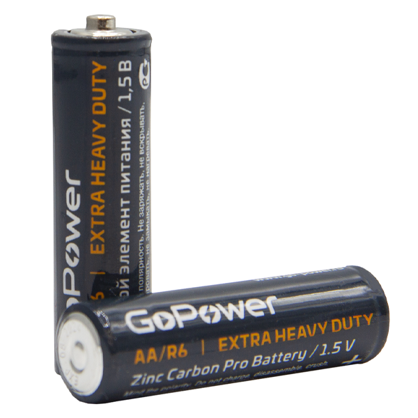 Батарейка GoPower R6 AA Shrink 4 Heavy Duty 1.5V (4/60/1200) Батарейка GoPower R6 AA (00-00015592) Батарейка GoPower R6 AA Shrink 4 Heavy Duty 1.5V (4/60/1200) Батарейка GoPower R6 AA (00-00015592)