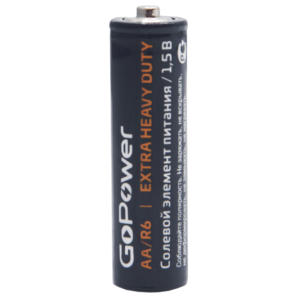 Батарейка GoPower R6 AA Shrink 4 Heavy Duty 1.5V (4/60/1200) Батарейка GoPower R6 AA (00-00015592) Батарейка GoPower R6 AA Shrink 4 Heavy Duty 1.5V (4/60/1200) Батарейка GoPower R6 AA (00-00015592)